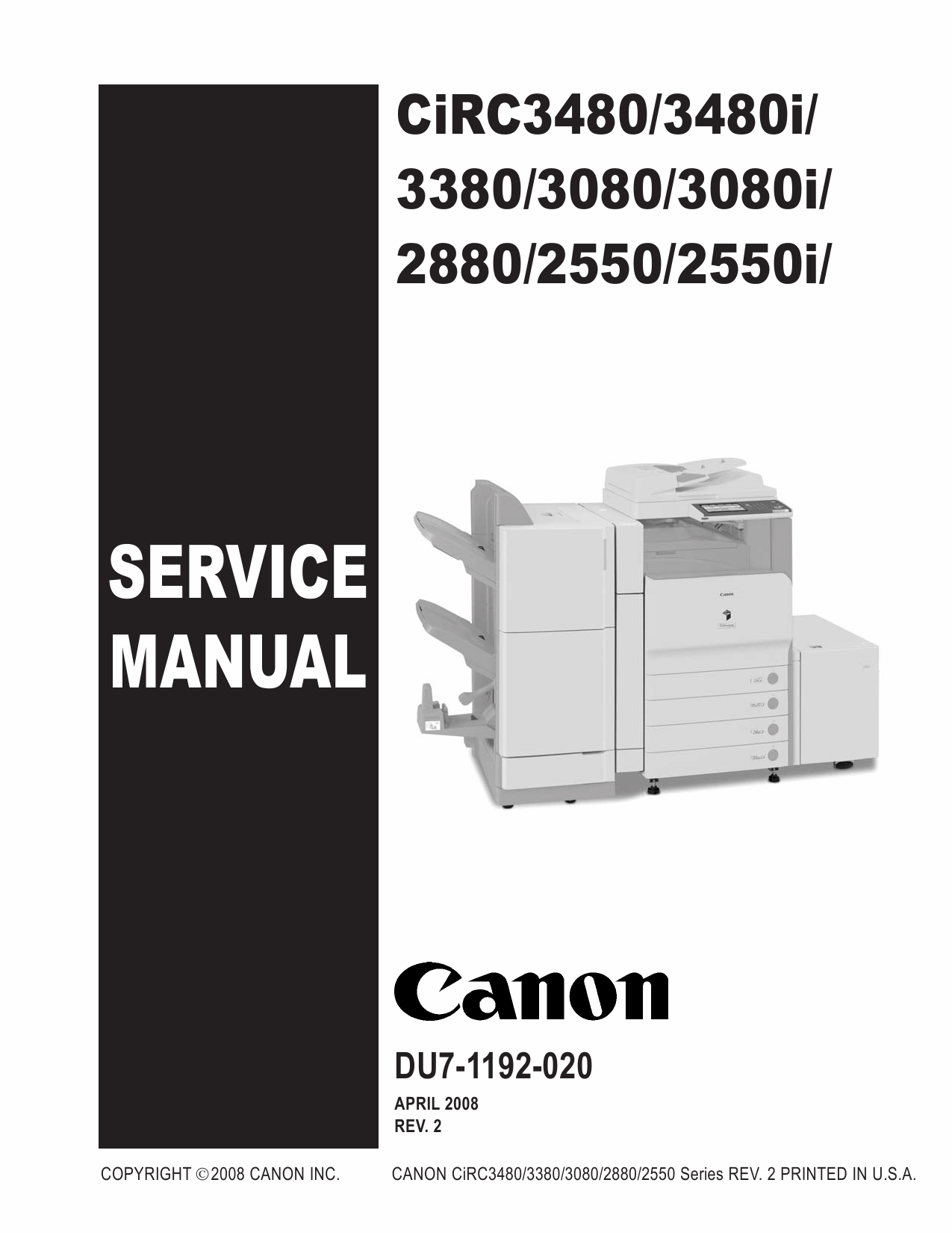 Canon imageRUNNER-iR C2550 2380 3080 3480 3580 i Service Manual-1